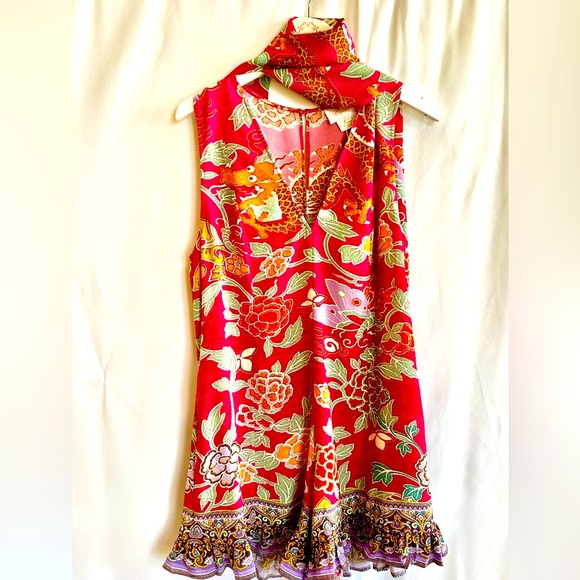 Camilla Ruffle Hem Playsuit- Taste Of Twilight